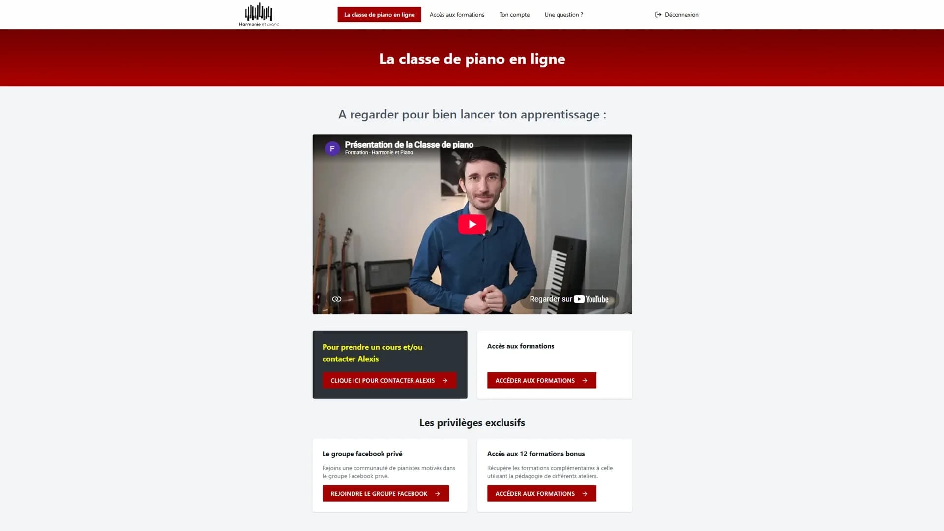 Aperçu du projet Harmonie Piano